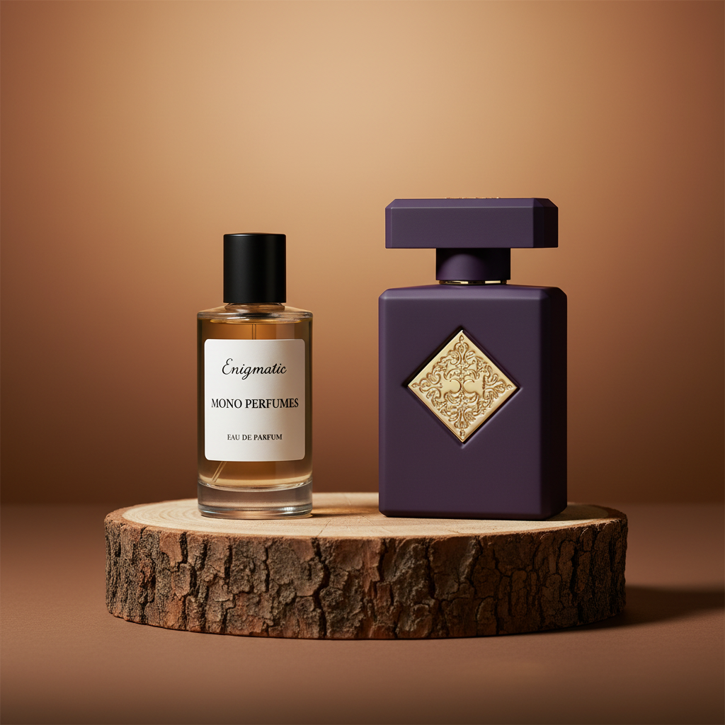 Square template with Enigmatic and inspiration bottle